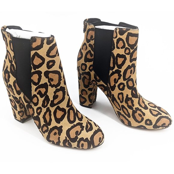 Sam Edelman Case Leopard Print Calf Chelsea Boots - Picture 4 of 7